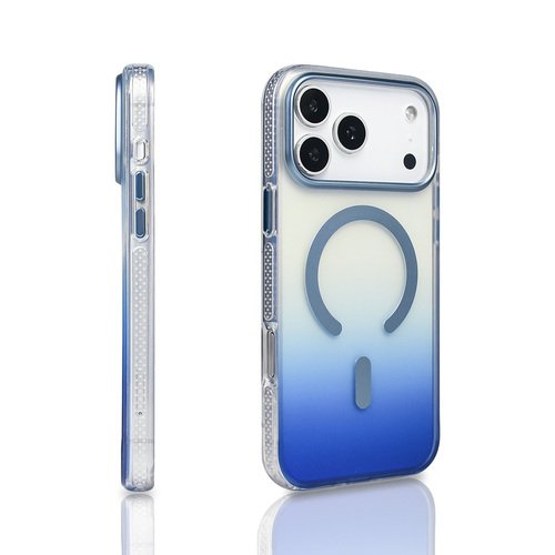 iPhone 17 Pro Max Kılıf Magsafe Şarj Özellikli Transparan Renk Geçişli Gradient Luxury Kapak