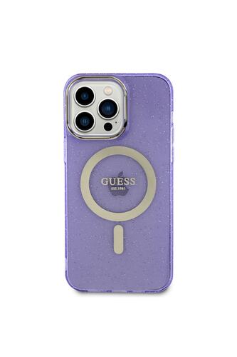 iPhone 13 Pro Max Uyumlu Kılıf GUESS Magsafe Şarj Özellikli Glitter Kapak