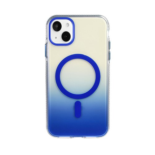 iPhone 15 Kılıf Magsafe Şarj Özellikli Transparan Renk Geçişli Gradient Luxury Kapak