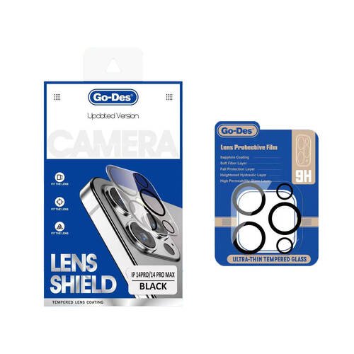 iPhone 14 Pro Uyumlu Go Des Lens Shield CL-14 Kamera Lens Koruyucu Şeffaf