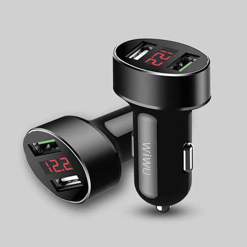 Wiwu QC200 Led Göstergeli 3.0 USB 2.1A Hızlı Araç Şarjı