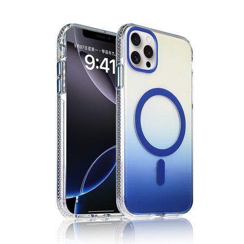 iPhone 16 Pro Kılıf Magsafe Şarj Özellikli Transparan Renk Geçişli Gradient Luxury Kapak