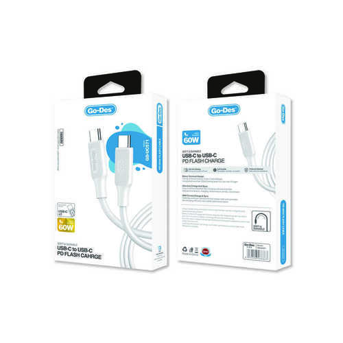 Go Des GD-UC571 Type-C to Type-C PD Hızlı Şarj Kablosu 60W 1 Metre