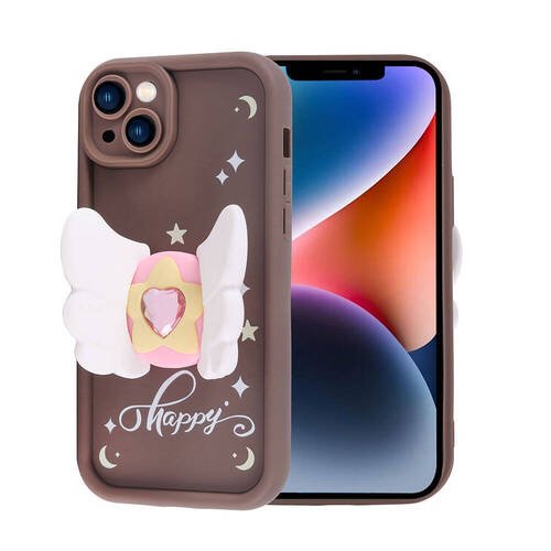 iPhone 14 Kılıf Kamera Korumalı Figürlü Tasarım Silikon Kapak