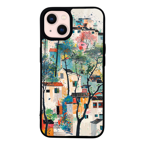 iPhone 14 Kılıf Kılıf Kamera Korumalı Desenli Luxury Portrait Painting Lusi Kapak