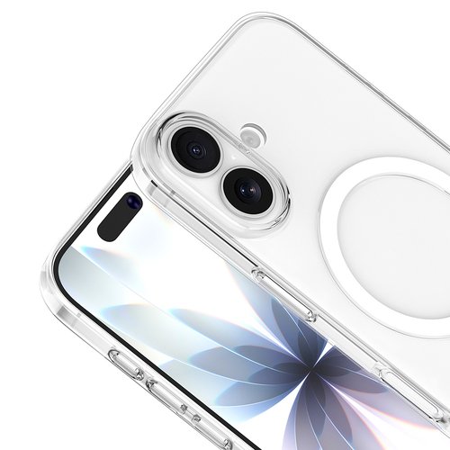 iPhone 16 Plus Kılıf IC Çipli  Wireless Şarj Özellikli Şeffaf Orjin Lüx Kapak