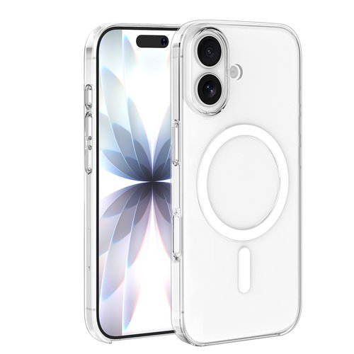 iPhone 17 Kılıf IC Çipli  Wireless Şarj Özellikli Şeffaf Orjin Lüx Kapak