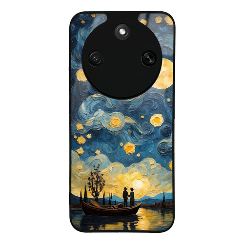 Honor Magic 8 Lite 5G Kılıf Kamera Korumalı Desenli Luxury Portrait Painting Lusi Kapak