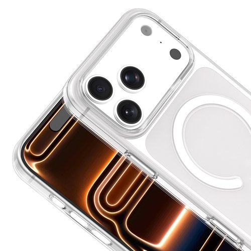 iPhone 17 Pro Max Kılıf IC Çipli  Wireless Şarj Özellikli Şeffaf Orjin Lüx Kapak