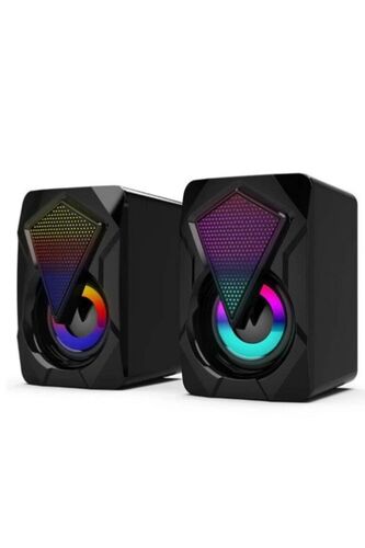 Sa-l12 Usb Kablolu Speaker Gaming Hoparlör Rgb Oyuncu Höparlörü 3.5 mm Jack Girişli