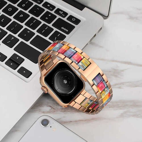 Apple Watch 42mm Wiwu Resin Steel Belt Metal Saat Kordon Kayış Bileklik