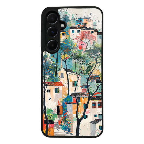 Galaxy A55 Kılıf Kamera Korumalı Desenli Luxury Portrait Painting Lusi Kapak