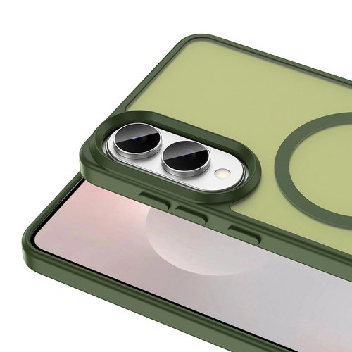 Galaxy S25 Edge Kılıf Mat Arka Yüzey Wireless Şarj Özellikli Sio Magsafe Kapak