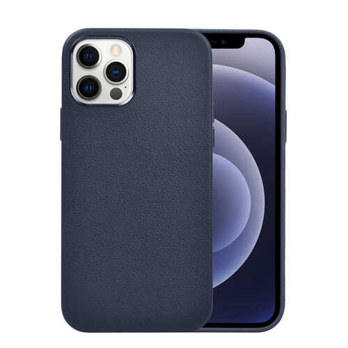 iPhone 12 Pro Kılıf Wiwu Calfskin Calfskin Deri Parkam İzi Yapmaz Tasarım