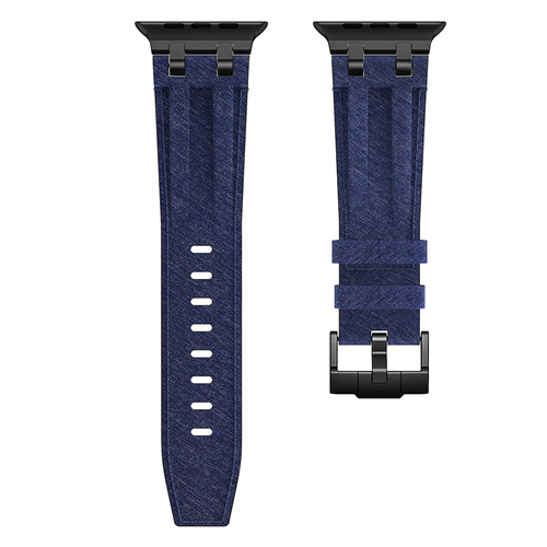 Apple Watch 7 45mm Uyumlu Kordon Kot Kumaş Tasarımlı KRD-153