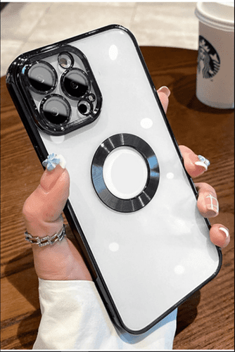 iPhone 15 Pro Max Kılıf Köşeleri Renkli Şeffaf Kamera Korumalı Silikon Luxury Kapak