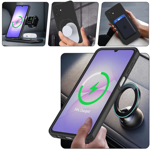 Galaxy A07 Kılıf Magsafe Şarj Özellikli Standlı Sensitive Touch Samara Kapak