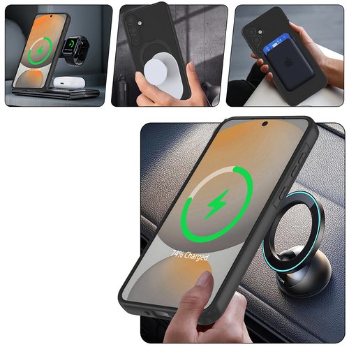 Galaxy A17 Kılıf Magsafe Şarj Özellikli Standlı Sensitive Touch Samara Kapak