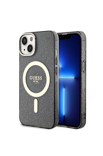 iPhone 14 Plus Uyumlu Kılıf GUESS Magsafe Şarj Özellikli Glitter Kapak