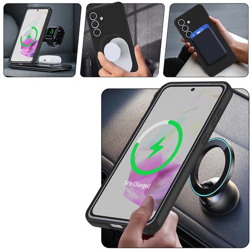 Galaxy S25 FE Kılıf Magsafe Şarj Özellikli Standlı Sensitive Touch Samara Kapak