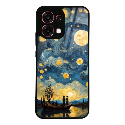 Oppo A6 Pro Kılıf Kamera Korumalı Desenli Luxury Portrait Painting Lusi Kapak