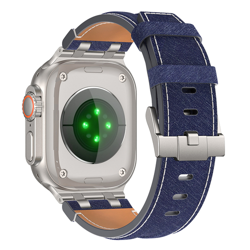 Apple Watch 42mm Uyumlu Kordon Kot Kumaş Tasarımlı KRD-153