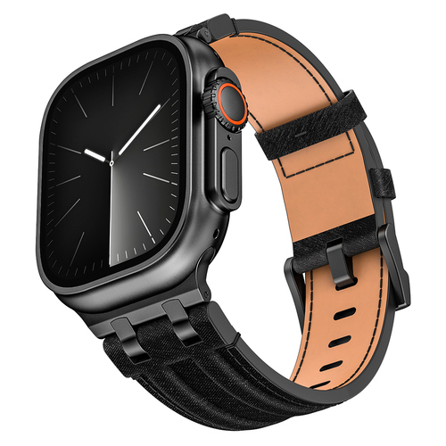 Apple Watch 42mm Uyumlu Kordon Kot Kumaş Tasarımlı KRD-153