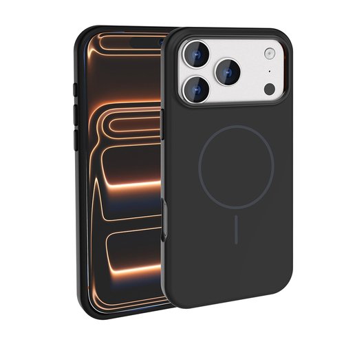 iPhone 17 Pro Kılıf MagSafe Şarj Özellikli Metal Kamera Çerçeveli Edi Silikon Kapak