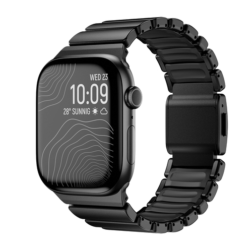 Apple Watch 42mm Uyumlu Kordon Premium Titanyum Kasa Silikon İç Kısım Tasarım