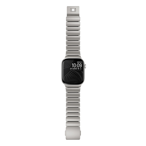 Apple Watch 44mm Uyumlu Kordon Premium Titanyum Kasa Silikon İç Kısım Tasarım