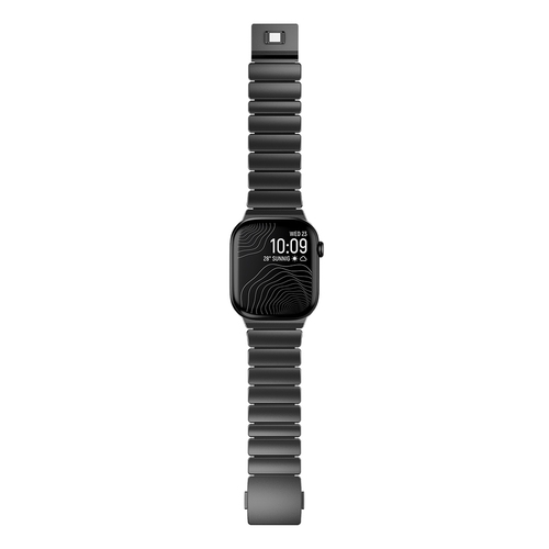 Apple Watch 44mm Uyumlu Kordon Premium Titanyum Kasa Silikon İç Kısım Tasarım