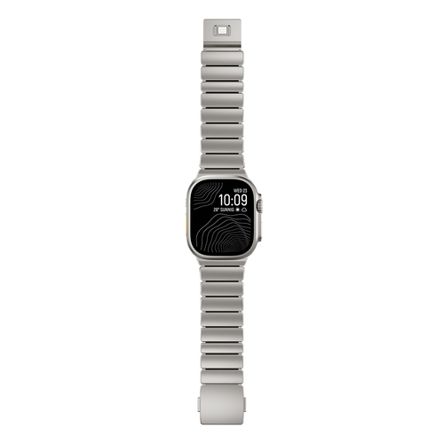 Apple Watch 7 45mm Uyumlu Kordon Premium Titanyum Kasa Silikon İç Kısım Tasarım