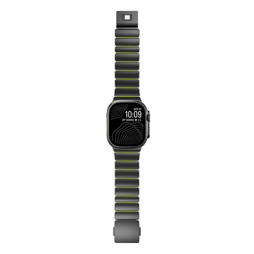 Apple Watch 7 45mm Uyumlu Kordon Premium Titanyum Kasa Silikon İç Kısım Tasarım