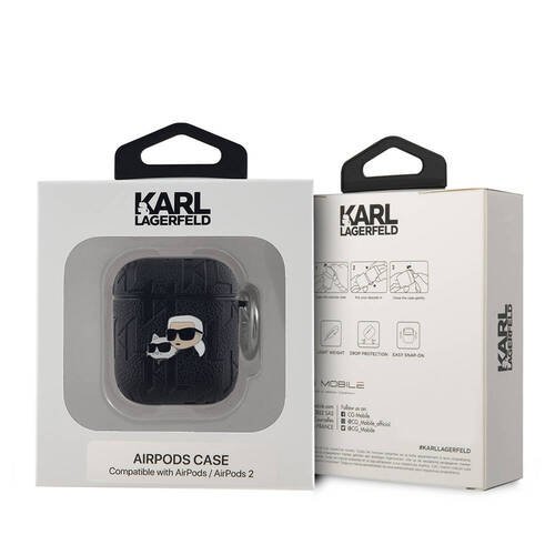 Apple Airpods Kılıf Karl Lagerfeld Orjinal Lisanslı Monogram Silikon Kapak