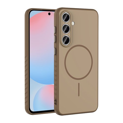 Galaxy S24 FE Kılıf Magsafe Şarj Özellikli Lüx Tea Kapak