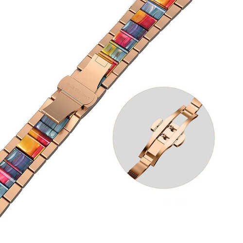 Apple Watch 44mm Wiwu Resin Steel Belt Metal Saat Kordon Kayış Bileklik