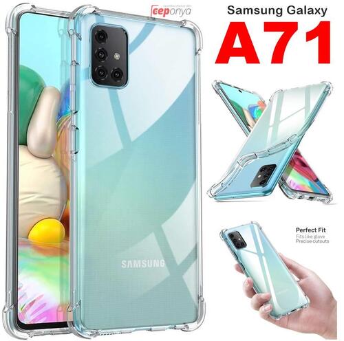 Galaxy A71 Köşeleri Airbagli Ultra Koruma Şeffaf Zırh Kılıf