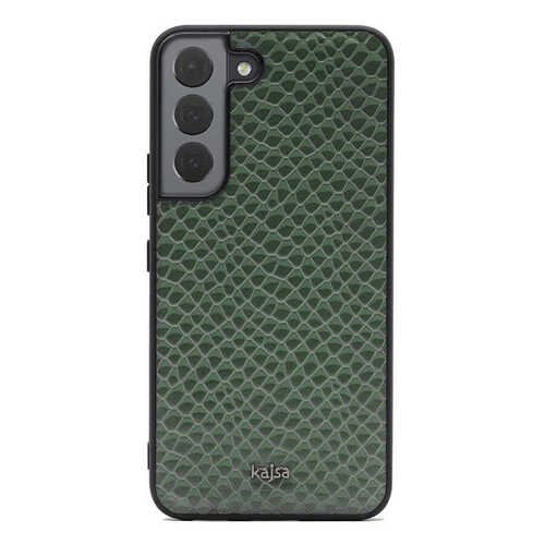 Galaxy S22 Plus Kılıf Kajsa Pearl Pattern Hakiki Deri Kapak