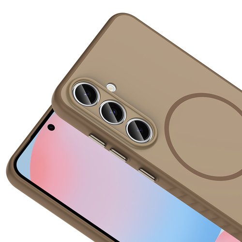 Galaxy S25 FE Kılıf Magsafe Şarj Özellikli Lüx Tea Kapak