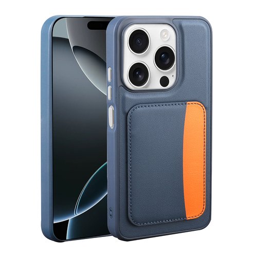 iPhone 15 Kılıf Kartlıklı X-Kart Deri Görünümlü High Quality Silikon Kapak