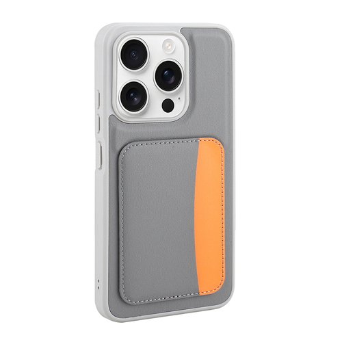 iPhone 15 Kılıf Kartlıklı X-Kart Deri Görünümlü High Quality Silikon Kapak