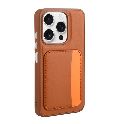 iPhone 15 Kılıf Kartlıklı X-Kart Deri Görünümlü High Quality Silikon Kapak