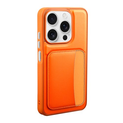 iPhone 15 Kılıf Kartlıklı X-Kart Deri Görünümlü High Quality Silikon Kapak