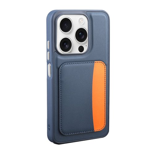 iPhone 15 Kılıf Kartlıklı X-Kart Deri Görünümlü High Quality Silikon Kapak