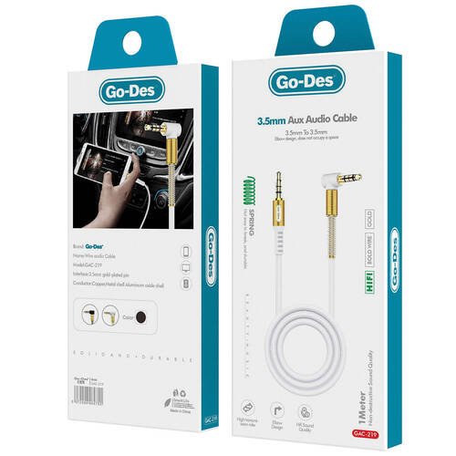 Aux Ses Kablosu 3.5mm Jack Go Des GAC-219 Aux Audio Kablo