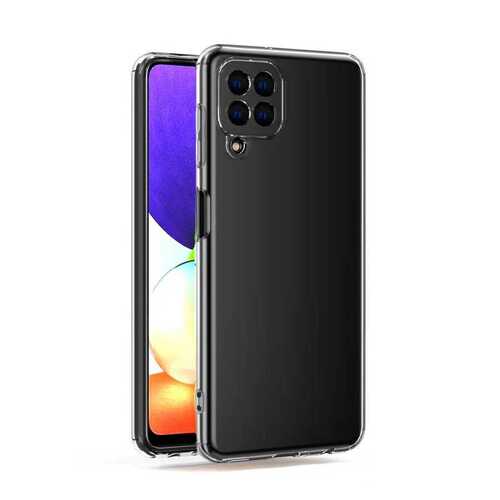 Galaxy M32 Kılıf  İnce ve Esnek Şeffaf Süper Silikon