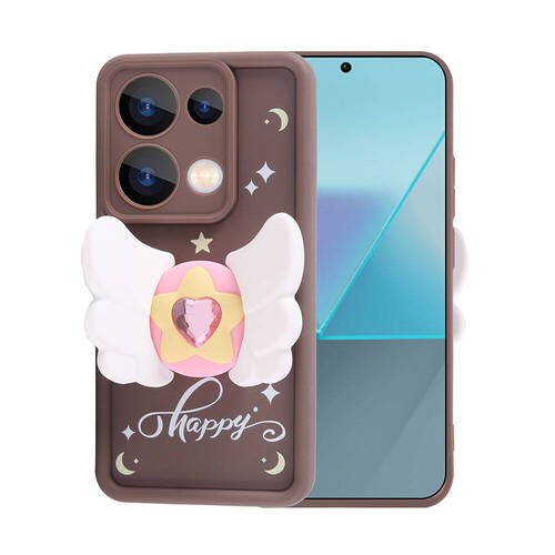 Poco M6 Pro 4G Kılıf Kamera Korumalı Figürlü Tasarım Silikon Kapak