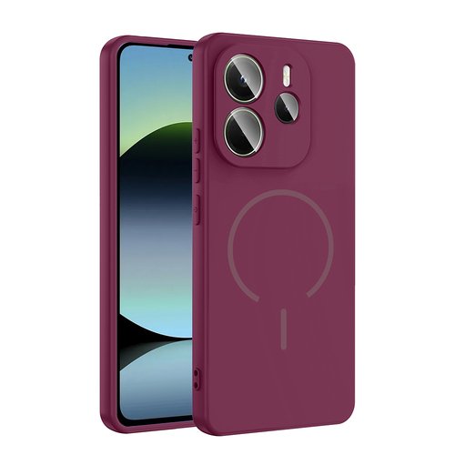 Redmi Note 14 4G Kılıf Kamera Çıkıntılı Magsafe Şarj Özellikli Lüx Meta Kapak