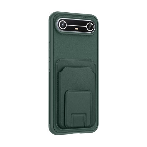 Tecno Spark Slim 5G Kılıf Kartlıklı Manyetik Standlı PU Deri Görünümlü Lüx Kapak