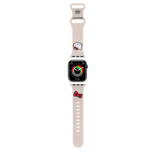 Watch 38mm Uyumlu Kordon Hello Kitty Orjinal Lisanslı Logolu Fiyonk & Kitty Head Yumuşak Strap Kayış